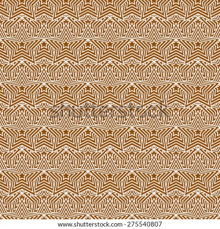 Orange and White Star Tiles Pattern Repeat Background that is seamless and repeats