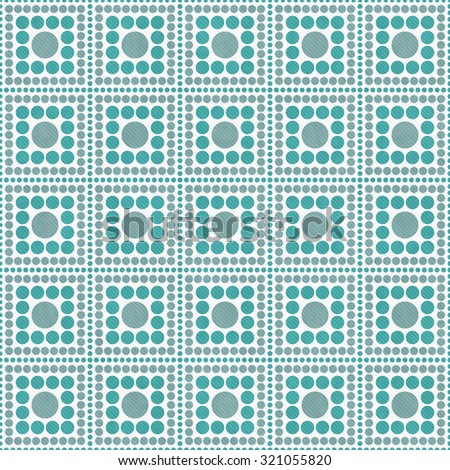 Teal, Gray And White Polka Dot Square Abstract Design Tile Pattern Repeat Background that is seamless and repeats