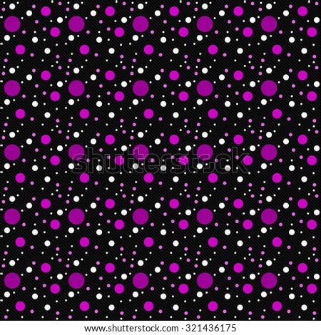 Pink, White and Black Polka Dot Abstract Design Tile Pattern Repeat Background that is seamless and repeats