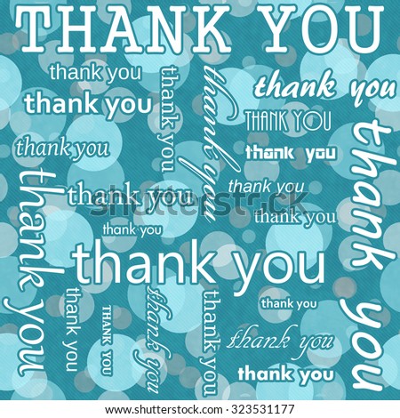Thank You Design with Teal Polka Dot Tile Pattern Repeat Background that is seamless and repeats