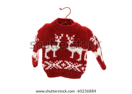 Cute Christmas Sweater Isolated On White Background, Merry Christmas ...