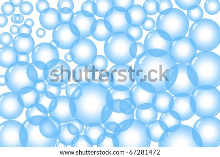 Blue bubbles on a blue background