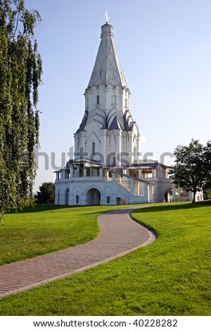 Russian church. Kolomenskoye - the residence of Moscow Grand Princes and Russian Tsars became known in the XIV century.
