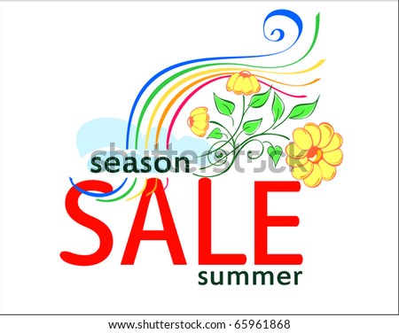 Vector drawings with illustrations to seasonal discounts.