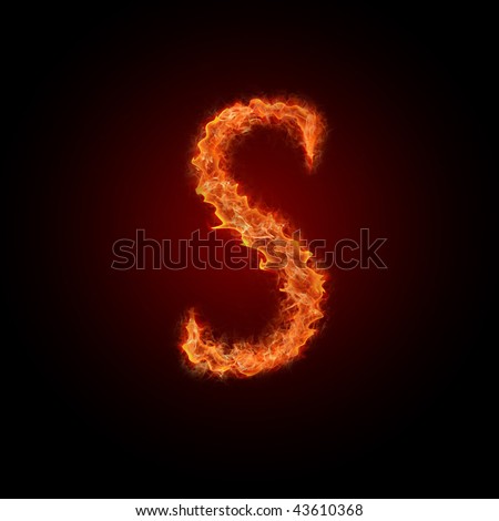 Burning Font. Letter S Stock Photo 43610368 : Shutterstock