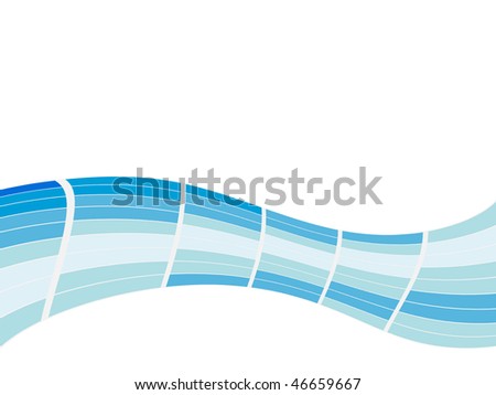 Blue mosaic curve with space for text