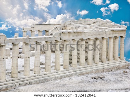 The Parthenon Temple in Acropolis, Athens, Greece