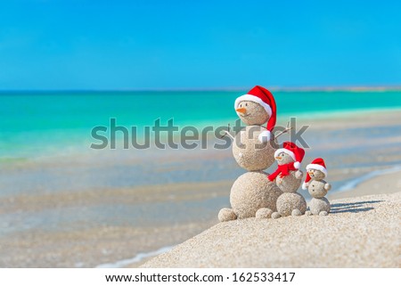 Similar – Image, Stock Photo Three Christmas caps