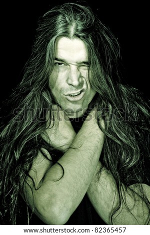 man with long hair