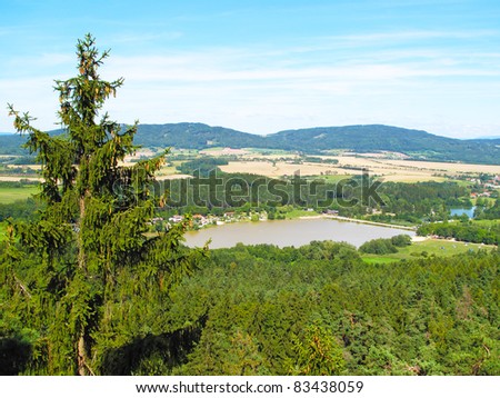 Summer landscape in Bohemian paradise, Czech republic, Central Europe. Ideal place for holidays.