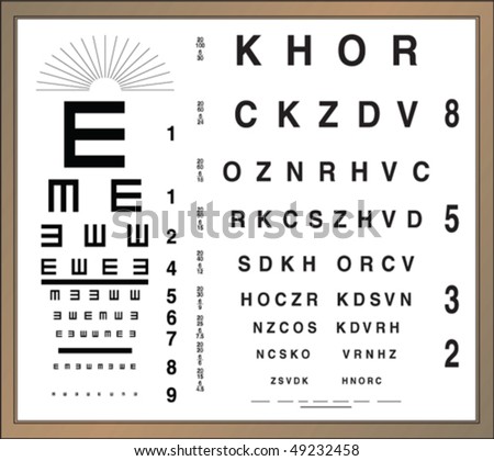 Eye Test Letter Poster Stock Vector Illustration 49232458 : Shutterstock