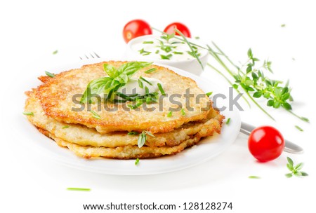 Potato Pancakes with Sour Cream