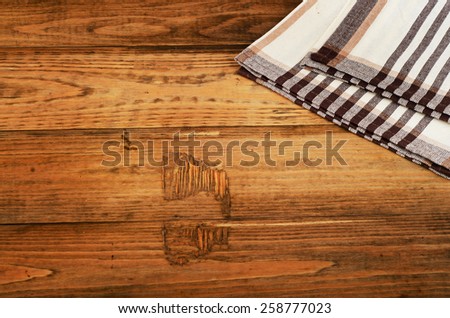 Tablecloth textile on  old rustic background.