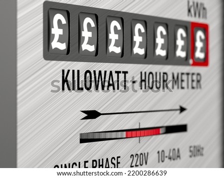 Kilowatt hour electric meter on white background. Isolated 3D illustration ストックフォト © 