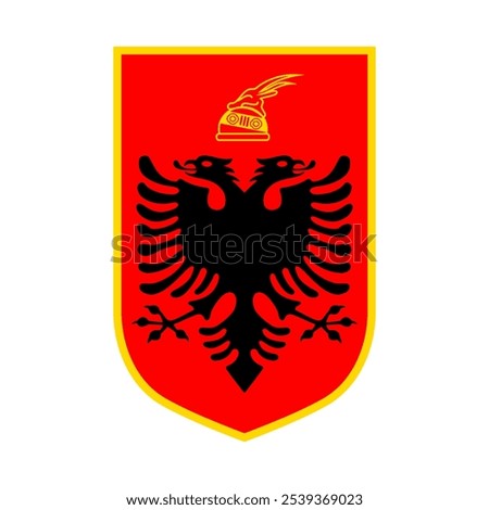 Coat of arms Albania. Vector illustration