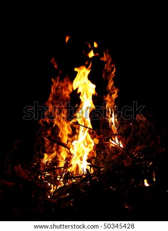 Campfire flames