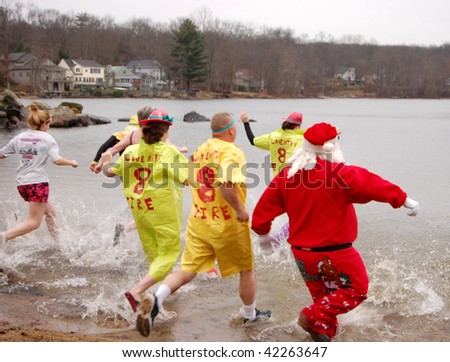COVENTRY, CT - DECEMBER 5: Supporters of the Special Olympics take the 