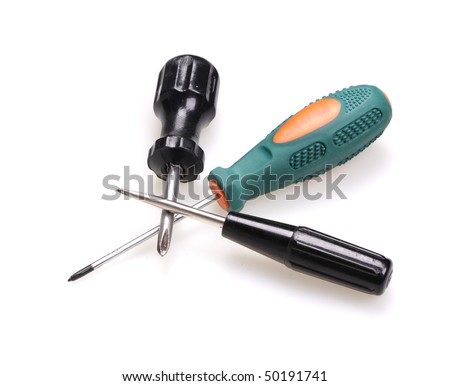 Screwdriver. Isolated object on a white background