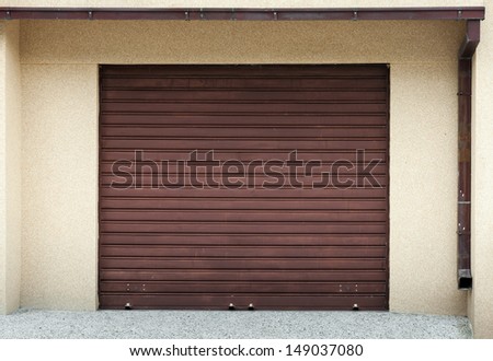 Garage wall with door background texture