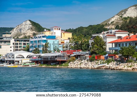 Summer landscape of Balchik town, Coast of Black Sea, Varna region, Bulgaria