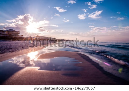 sunrise over sunshine state florida beach