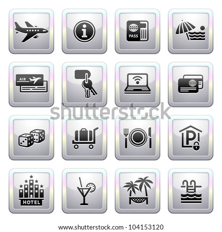 Signs. Recreation, Travel & Vacation. First set icons