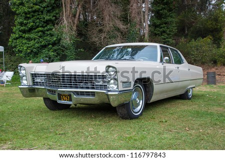SAN FRANCISCO - SEPTEMBER 29: A 1967 Cadillac Calais is on display during the 2012 Jimmy's Old Car Picnic in Golden Gate Park in San Francisco on September 29, 2012