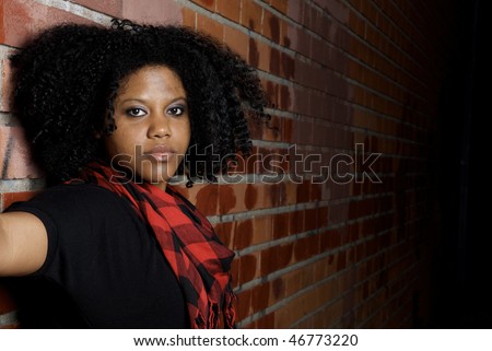 Beautiful African-American Woman in Urban Setting