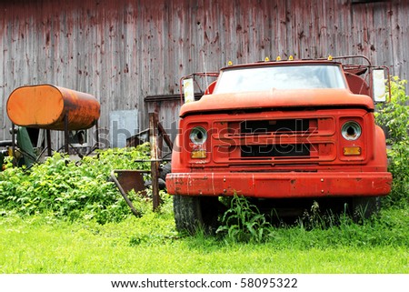 Old Rusted Red Truck