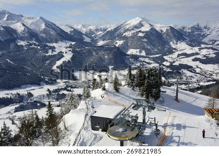 Austria, ski resort Fieberbrunn