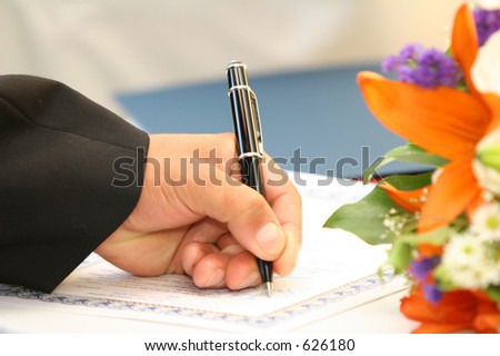 signing paper
