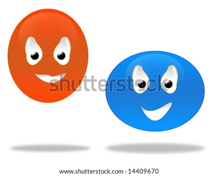 Happy Jumping Smileys Stock Photo 14409670 : Shutterstock