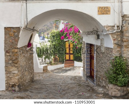 Original Gateway to  Mojacar Village, Almeria Province, Andalusia, Spain