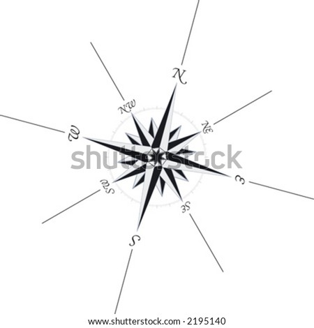 Compass illustration, in vector format.