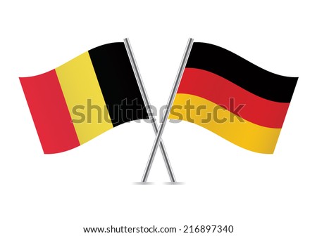 German And Belgian Flags. Vector Illustration. - 216897340 : Shutterstock