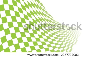 Light green and white checkered abstract background. Race background with space for text. Racing flag vector illustration. Flag race background. 