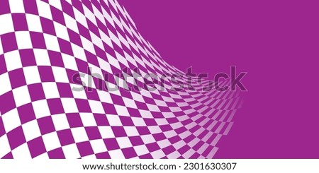 Purple and white checkered abstract background. Race background with space for text. Racing flag vector illustration. Flag race background. 
