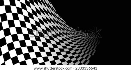 Black and white checkered abstract background. Race background with space for text. Racing flag vector illustration. Flag race background. 
