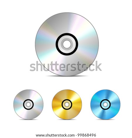 Compact disc. Vector illustration.