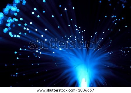 abstarct background with blue rayons explosion
