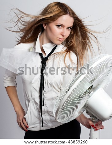 The girl with the fan