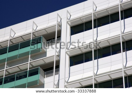 Office building with green balcony
