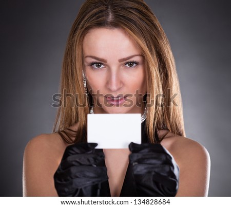 Portrait Of Young Beautiful Woman Visiting Card