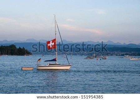 Similar – Image, Stock Photo Ship on Lake Zurich Ferry