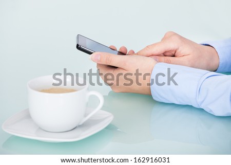 Close-up Of A Person\'s Using Touch Screen Cellphone