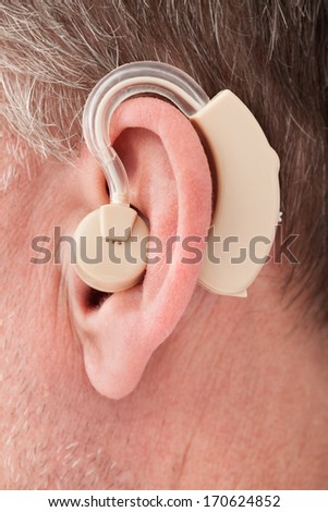 Close-up Of A Person Wearing Hearing Aid