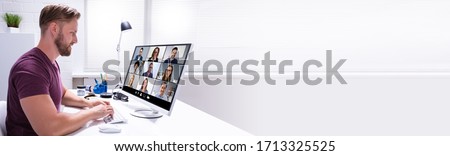 Work From Home Video Conferencing On Computer