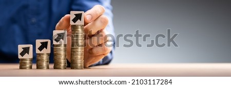 Salary Increase, Insurance Cost And Capital Rise Stockfoto © 
