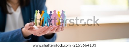 Diversity And Inclusion. Business Employment Leadership. People Silhouettes Stock foto © 