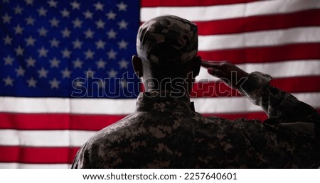 Similar – Image, Stock Photo Rear view soldiers